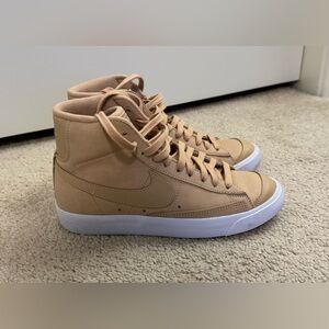 Women's Sz 6.5 Nike Blazer Premium Mid Vachetta Tan Leather W DQ7572-200 XS12